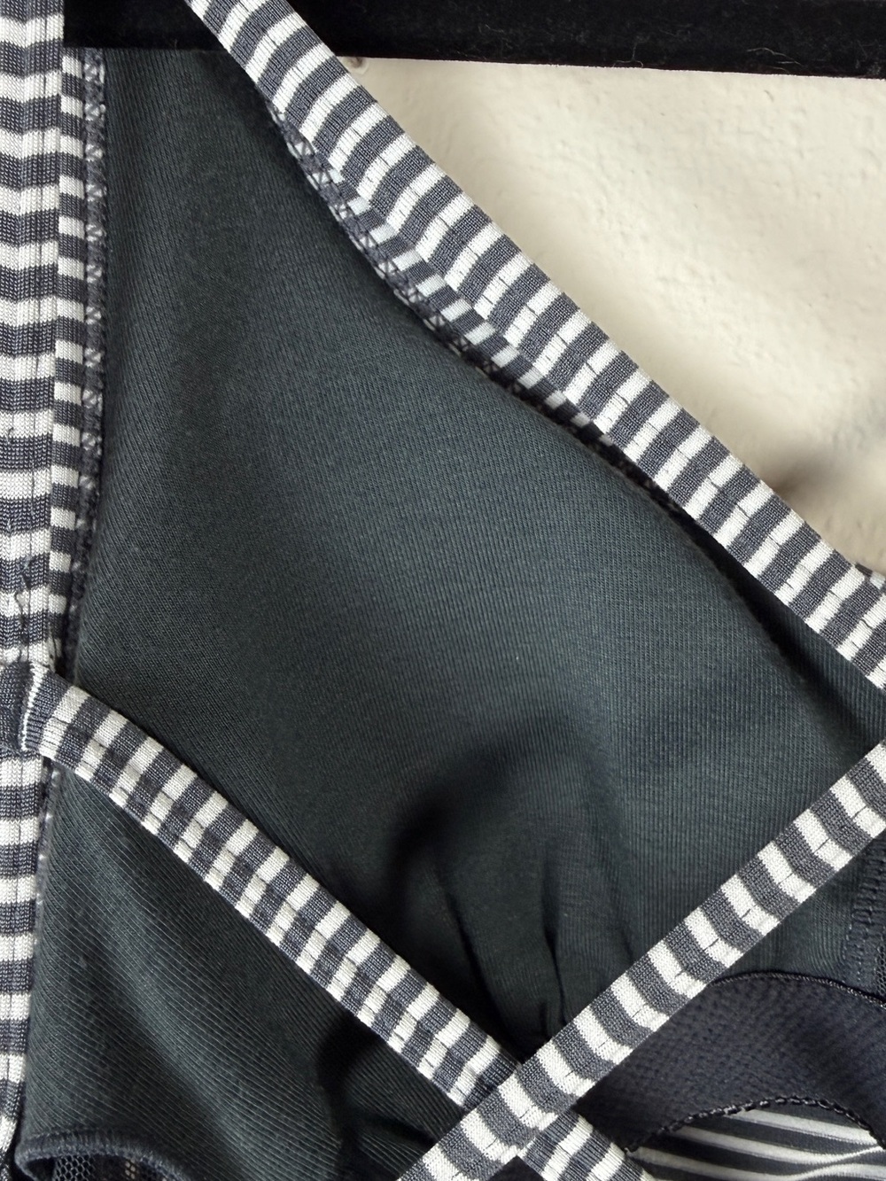 PrAna Quinn Dress S Small Striped Gray White Strappy Cross Back Built In Bra Mid - Picture 7 of 9